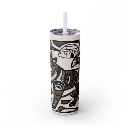 Skinny Tumbler with Straw – 20 oz Stainless Steel Cup