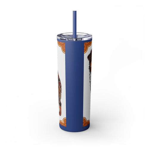 Skinny Tumbler with Straw – 20 oz Stainless Steel Cup