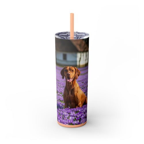 Skinny Tumbler with Straw – 20 oz Stainless Steel Cup