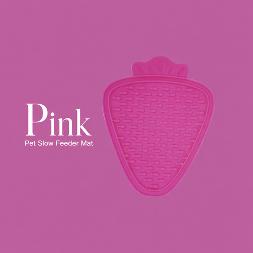 Strawberry Silicone Pet Slow Feeder Mat