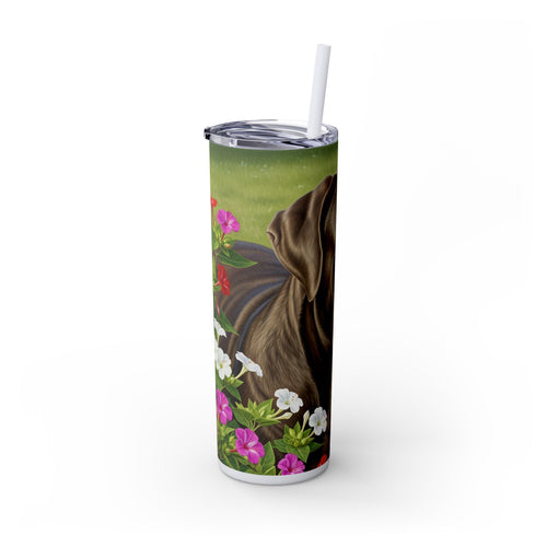Skinny Tumbler with Straw – 20 oz Stainless Steel Cup