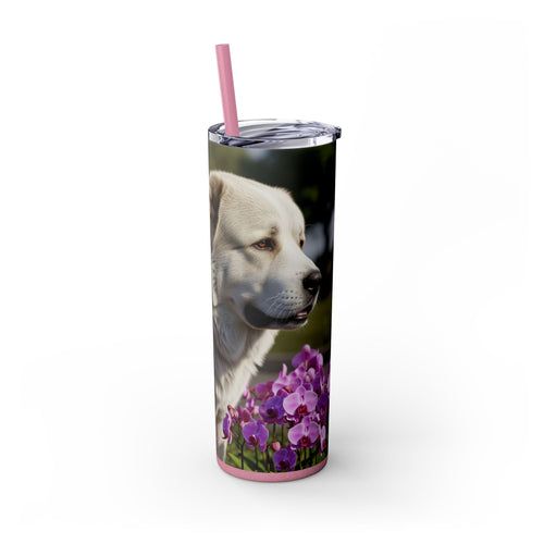 Skinny Tumbler with Straw – 20 oz Stainless Steel Cup