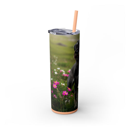 Skinny Tumbler with Straw – 20 oz Stainless Steel Cup