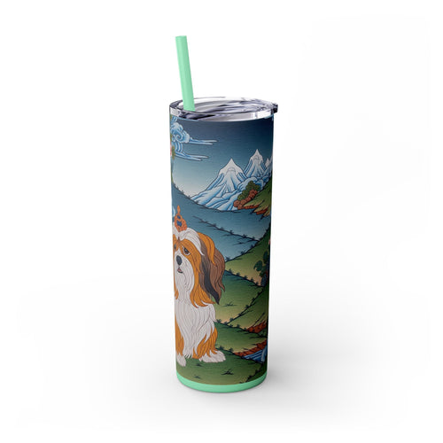 Skinny Tumbler with Straw – 20 oz Stainless Steel Cup