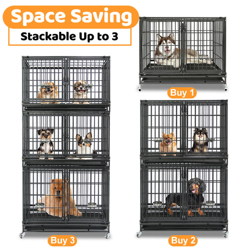 42 Stackable Dog Crate with Divider 43S (Extra Height)