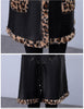 Plus Size Women's Leopard Rabbit Plush Vest Coat