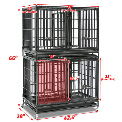 42 Stackable Dog Crate with Divider 43S (Extra Height)
