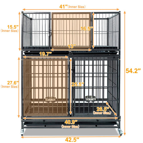 42 Stackable Dog Crate 43S+WHLP02