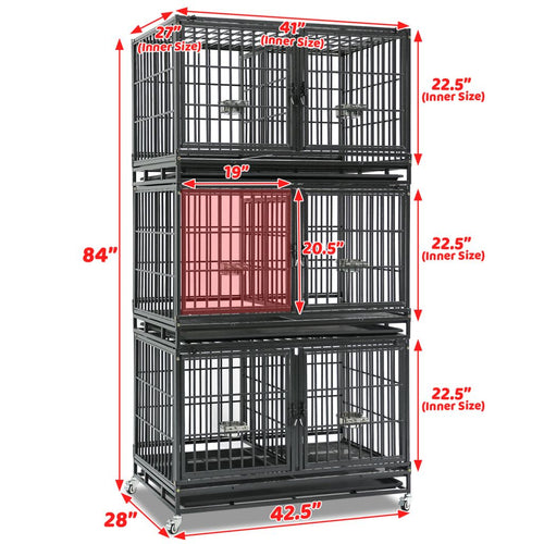 42 Stackable Dog Crate with Divider 43T (Standard Height)