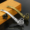 Men's curved dry filter pipe smoking set