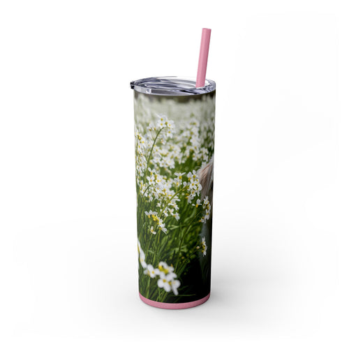 Skinny Tumbler with Straw – 20 oz Stainless Steel Cup