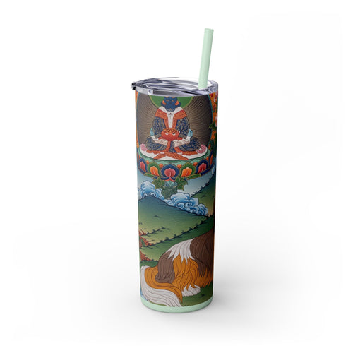 Skinny Tumbler with Straw – 20 oz Stainless Steel Cup
