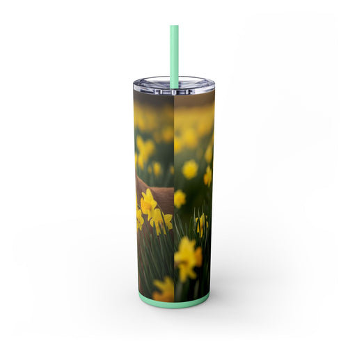 Skinny Tumbler with Straw – 20 oz Stainless Steel Cup