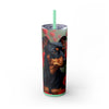 Skinny Tumbler with Straw – 20 oz Stainless Steel Cup