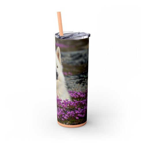 Skinny Tumbler with Straw – 20 oz Stainless Steel Cup