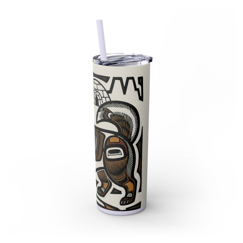 Skinny Tumbler with Straw – 20 oz Stainless Steel Cup