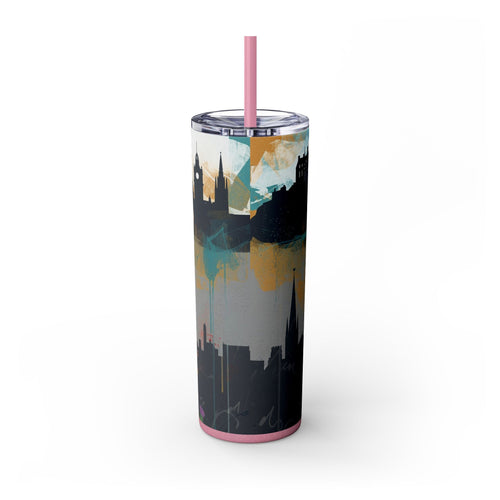Skinny Tumbler with Straw – 20 oz Stainless Steel Cup