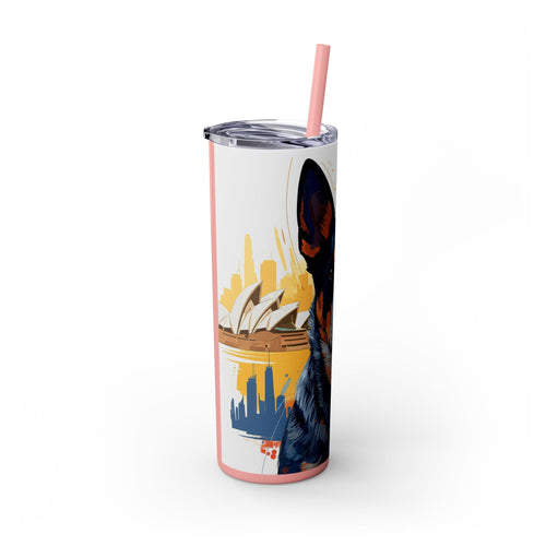 Skinny Tumbler with Straw – 20 oz Stainless Steel Cup
