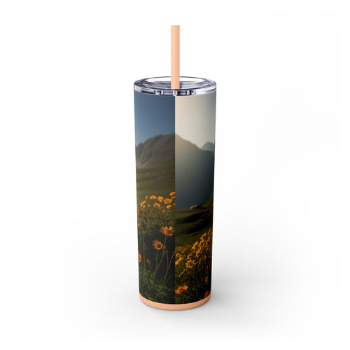 Skinny Tumbler with Straw – 20 oz Stainless Steel Cup