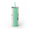 Skinny Tumbler with Straw – 20 oz Stainless Steel Cup