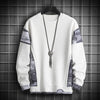 Men's Plus Size Waffle Contrast Color Stitching Sweatshirt