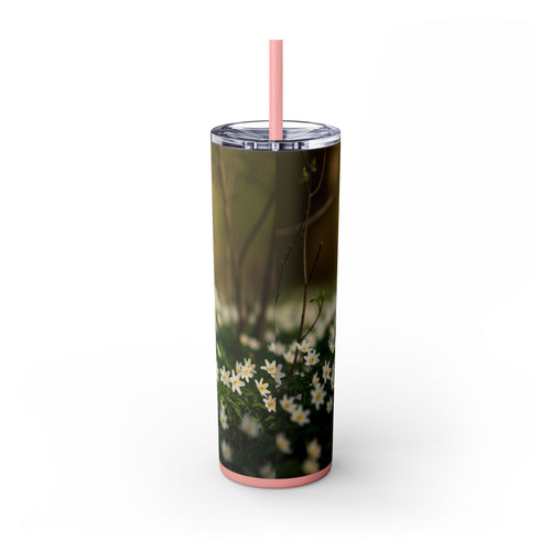 Skinny Tumbler with Straw – 20 oz Stainless Steel Cup