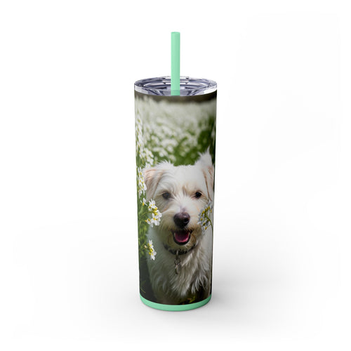 Skinny Tumbler with Straw – 20 oz Stainless Steel Cup