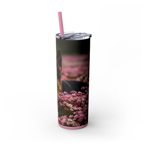 Skinny Tumbler with Straw – 20 oz Stainless Steel Cup