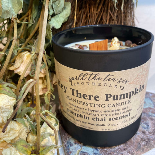 Hey There Pumpkin Intention Candle | Pumpkin Chai Fall Soy Candle