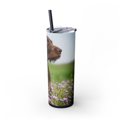 Skinny Tumbler with Straw – 20 oz Stainless Steel Cup