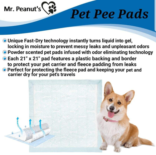 Mr. Peanut’s Premium Absorbent Gel Pee Pads 23X23, 6 Layers of Lightly Scented Protection