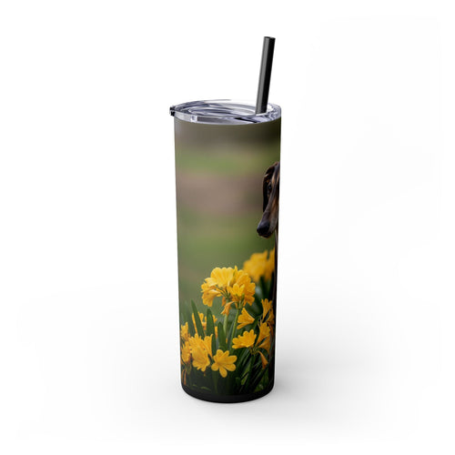 Skinny Tumbler with Straw – 20 oz Stainless Steel Cup