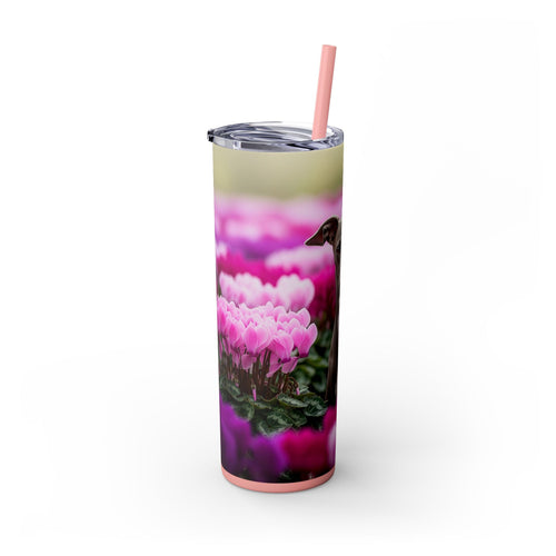 Skinny Tumbler with Straw – 20 oz Stainless Steel Cup