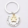 Pet Lover Dog Paw Necklace or Keychain Live · Love · Rescue