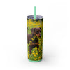 Skinny Tumbler with Straw – 20 oz Stainless Steel Cup