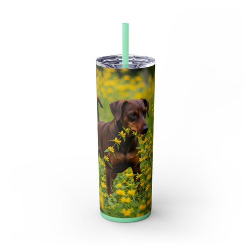Skinny Tumbler with Straw – 20 oz Stainless Steel Cup