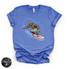 Surfing Bigfoot Tee | Funny Beach Sasquatch Graphic T-Shirt