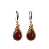 S925 Silver Gold Plated Jewelry Water Drop Blood Pearl Drop