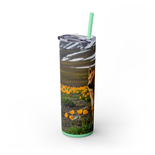 Skinny Tumbler with Straw – 20 oz Stainless Steel Cup