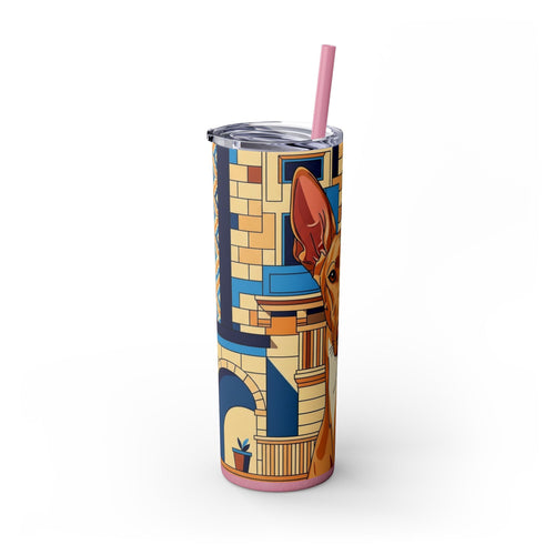 Skinny Tumbler with Straw – 20 oz Stainless Steel Cup