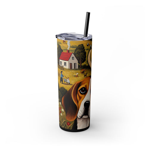 Skinny Tumbler with Straw – 20 oz Stainless Steel Cup