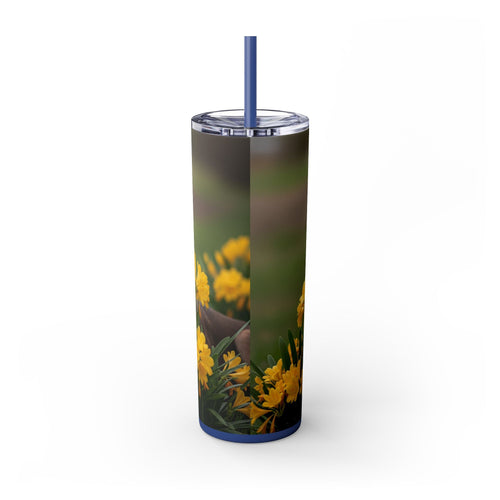 Skinny Tumbler with Straw – 20 oz Stainless Steel Cup