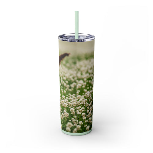 Skinny Tumbler with Straw – 20 oz Stainless Steel Cup