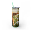 Skinny Tumbler with Straw – 20 oz Stainless Steel Cup