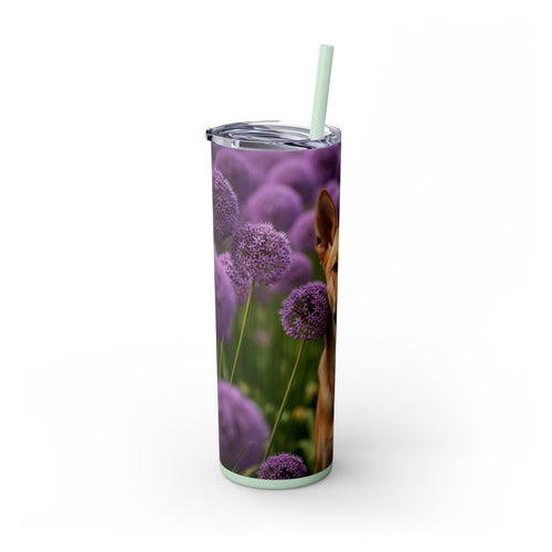 Skinny Tumbler with Straw – 20 oz Stainless Steel Cup