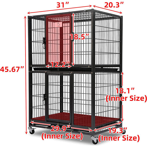 31 Two-Tier Dog Crate 46A