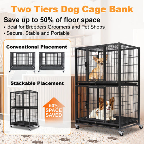 31 Two-Tier Dog Crate 46A