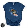 Surfing Bigfoot Tee | Funny Beach Sasquatch Graphic T-Shirt