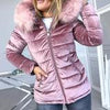 Ladies winter velvet coat faction overcomes