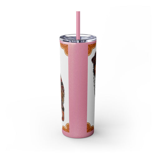 Skinny Tumbler with Straw – 20 oz Stainless Steel Cup